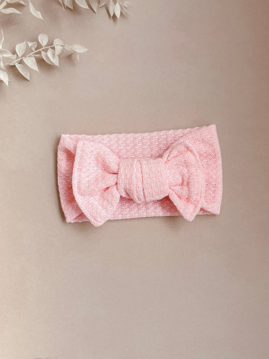 pink baby bow headband