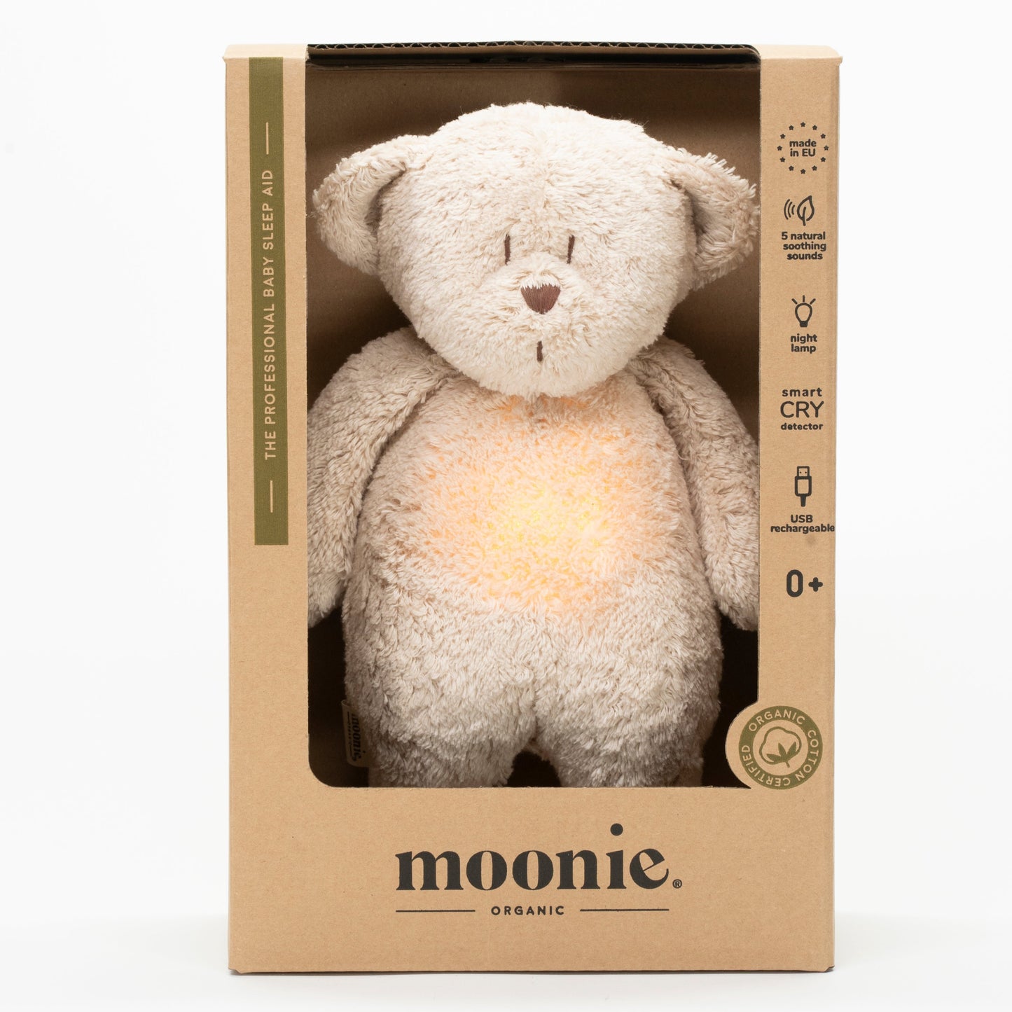 Moonie Organic Humming Bear Nightlight | Sand