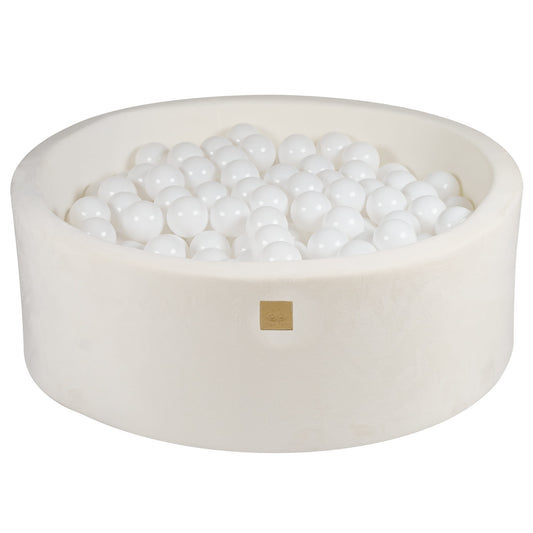 Super Soft White Velvet Ball Pit | Select Your Own Ball Colours