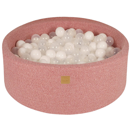 Pink Boucle Ball Pit 90x30cm with 200 Balls | Select Your Own Colours