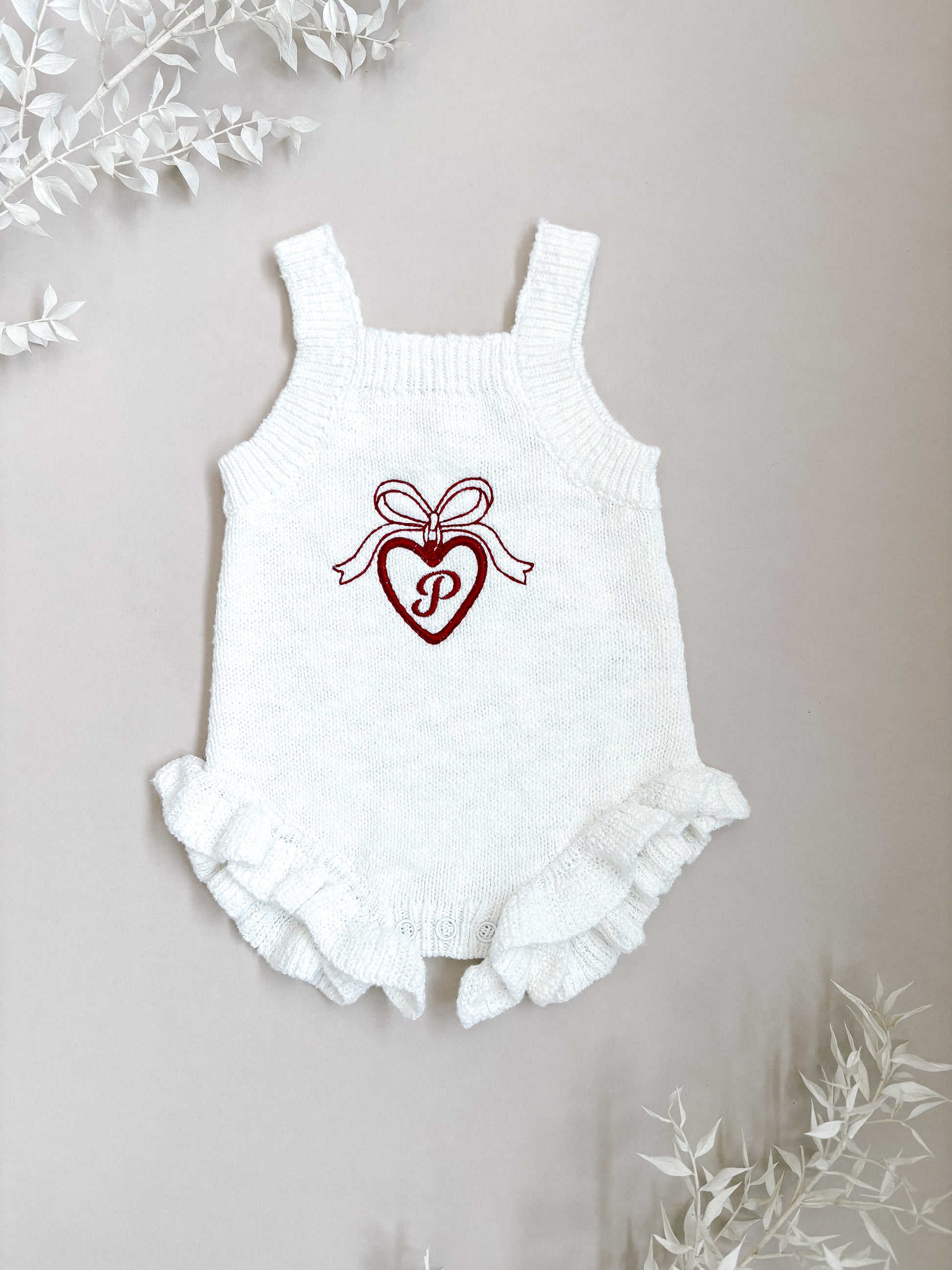 personalised frill baby romper
