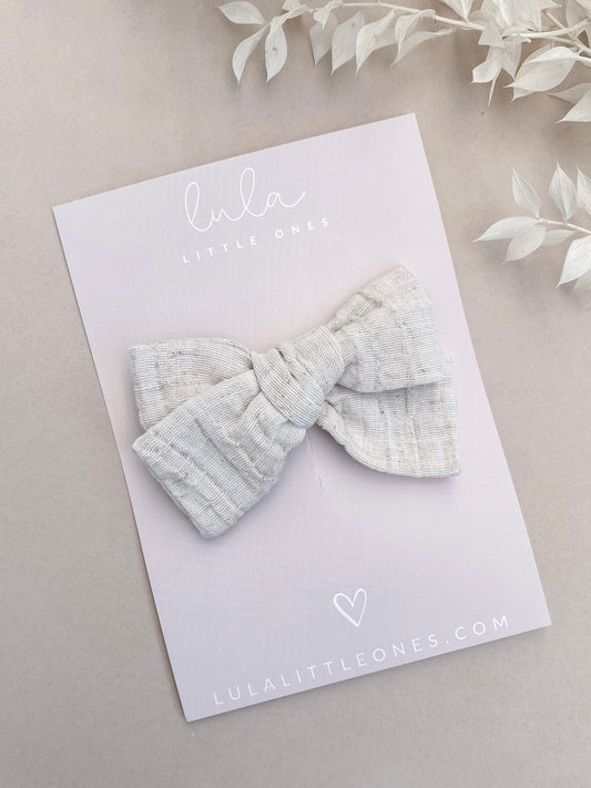 Bow Hair Clip | Oat