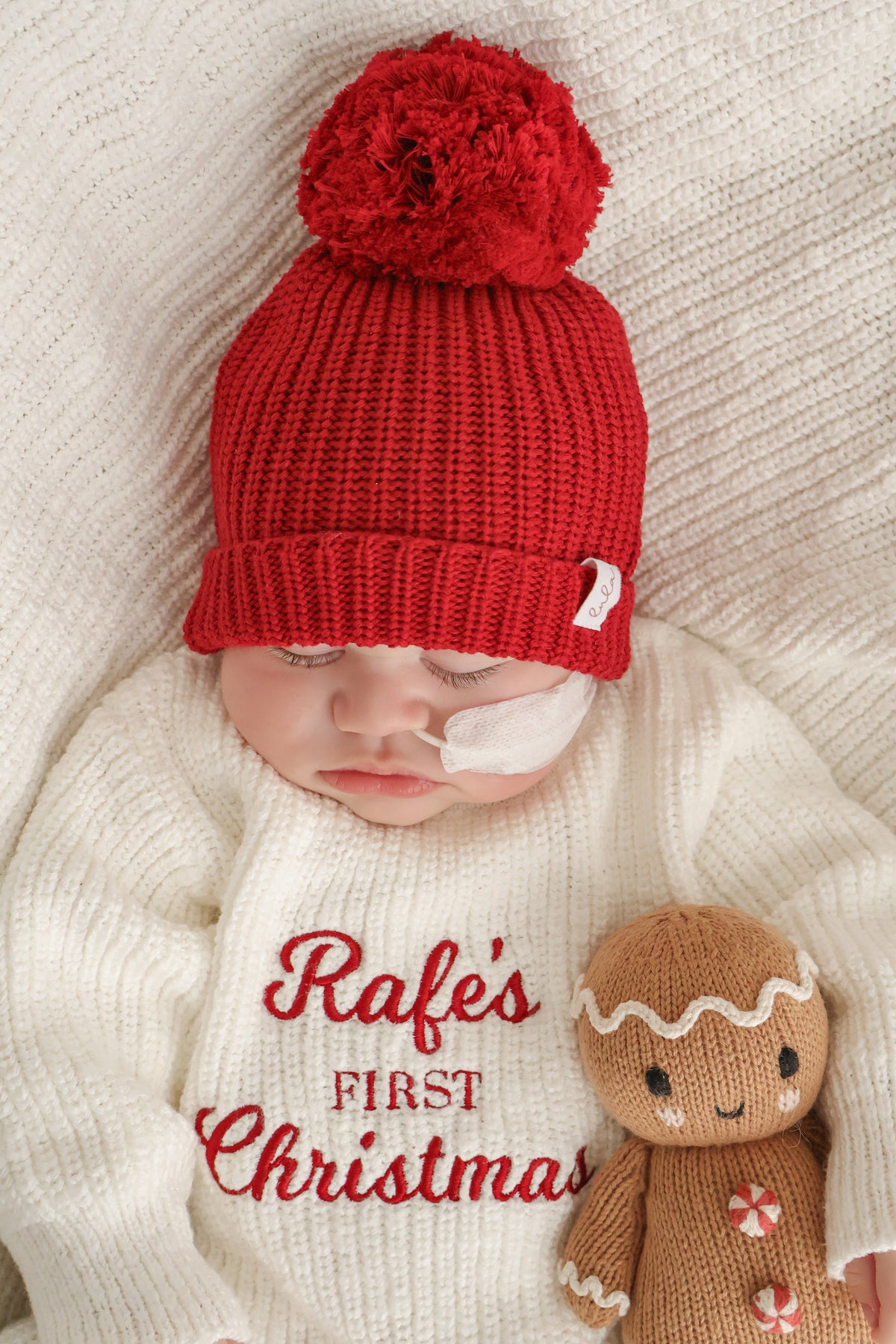 Chunky Knit Baby Hat | Ruby Red