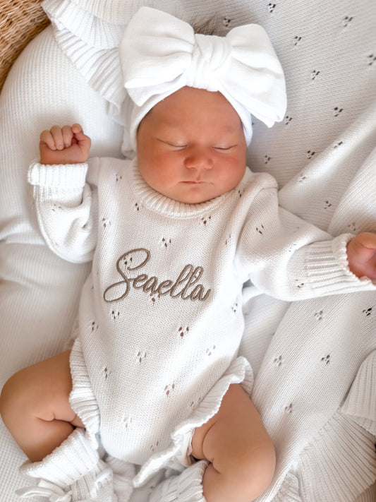 personalised baby girl romper