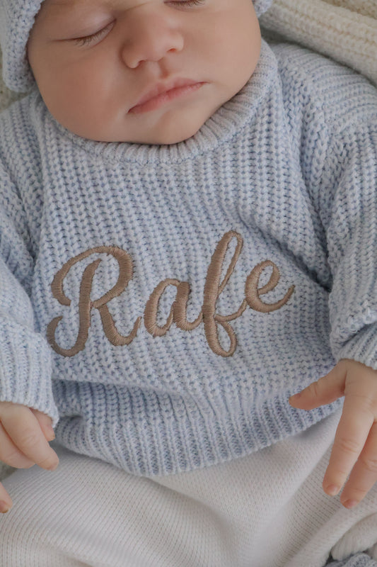 personalised baby boy jumper