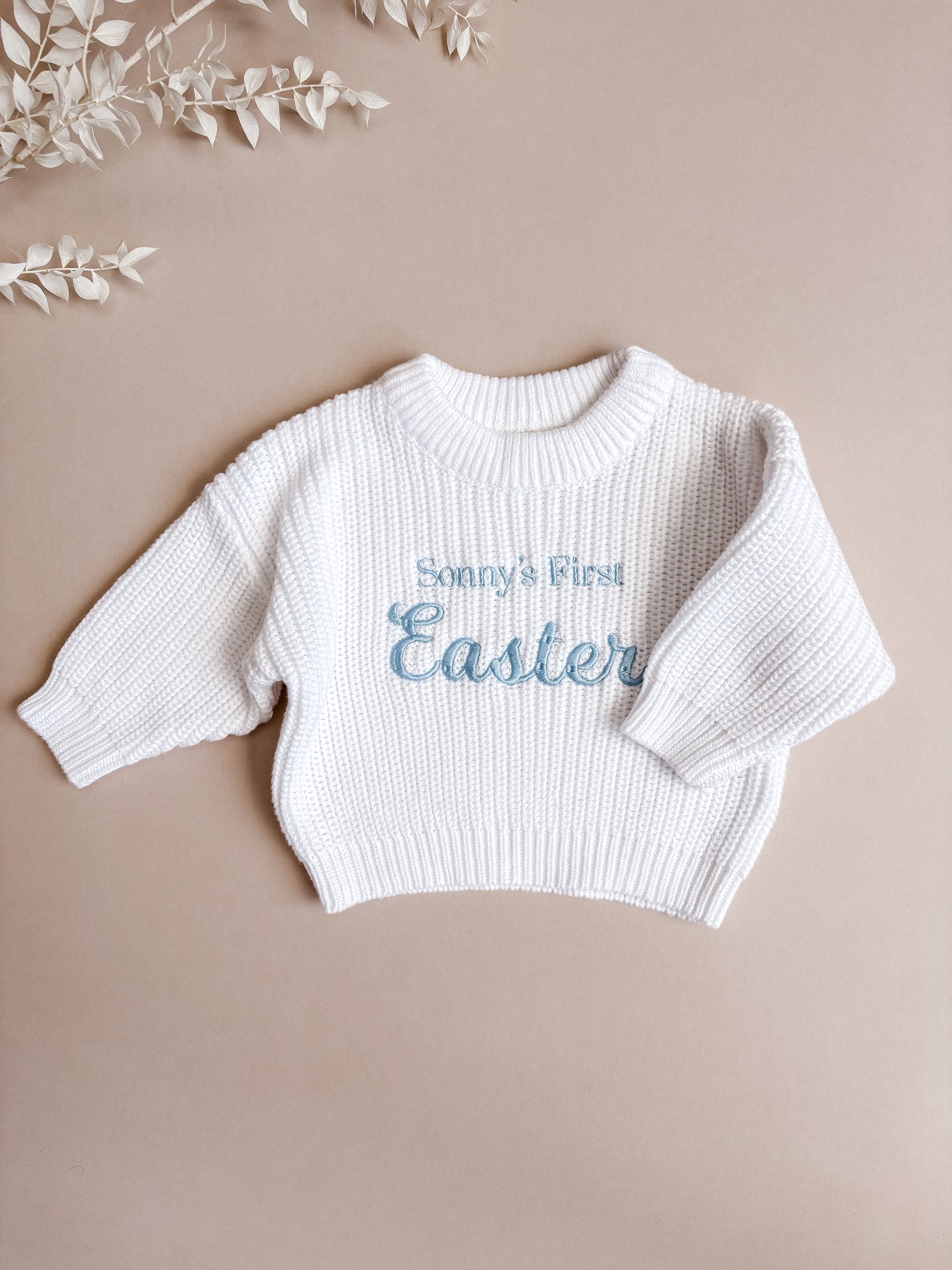 baby easter outfit - chunk knit jumper