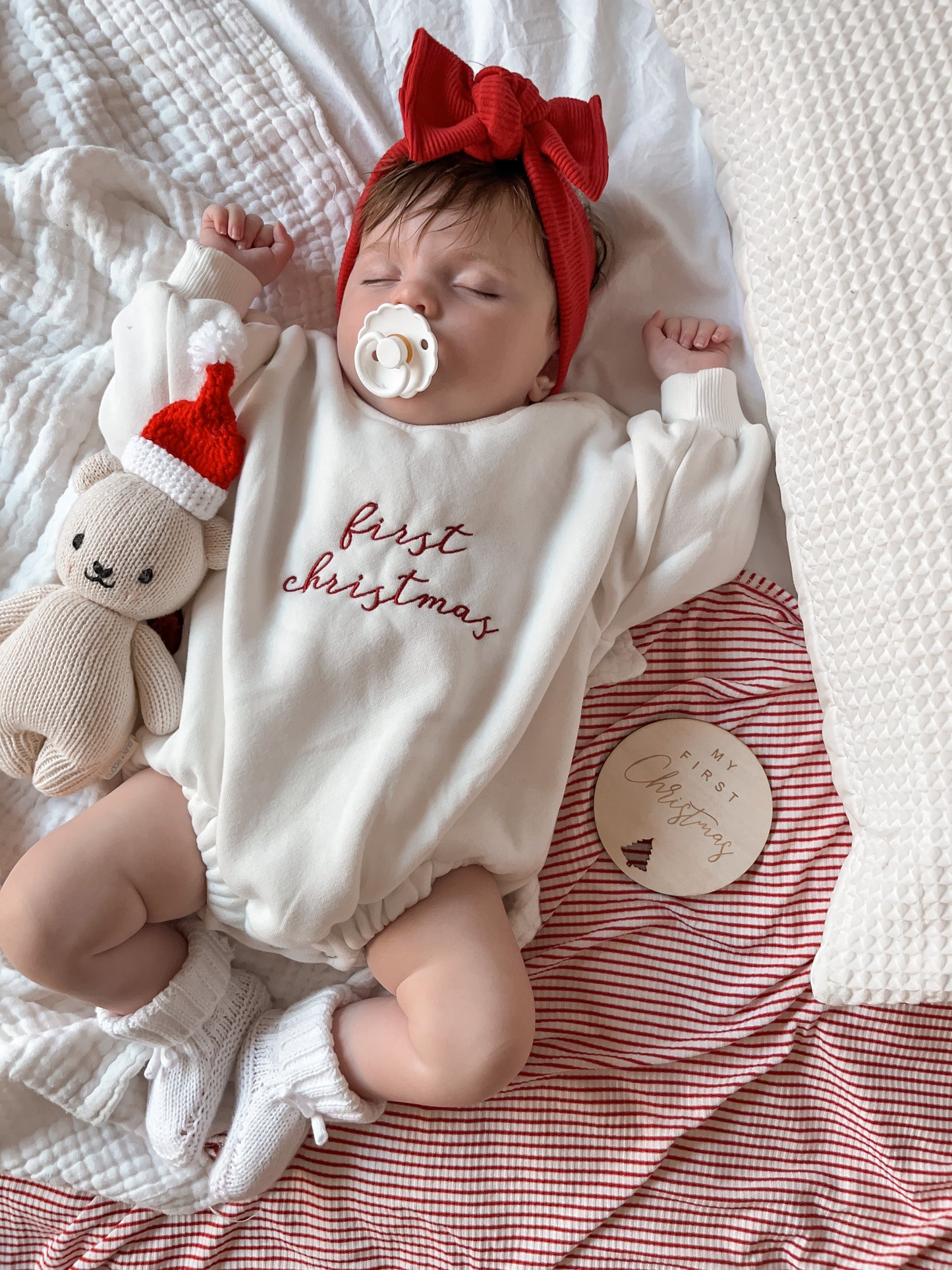 Baby Bow Headband - Christmas Outfit