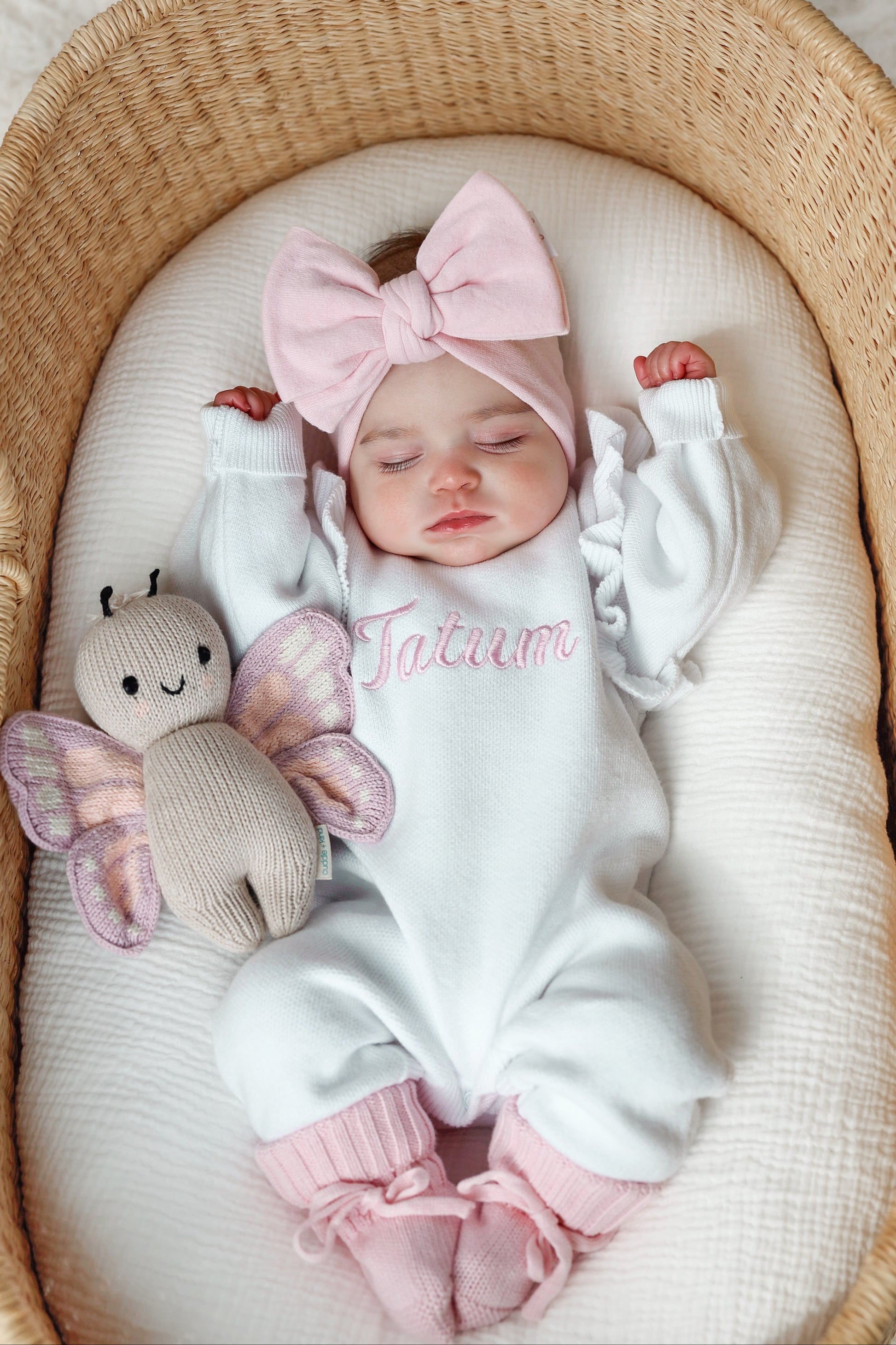 personalised baby romper - white with frills