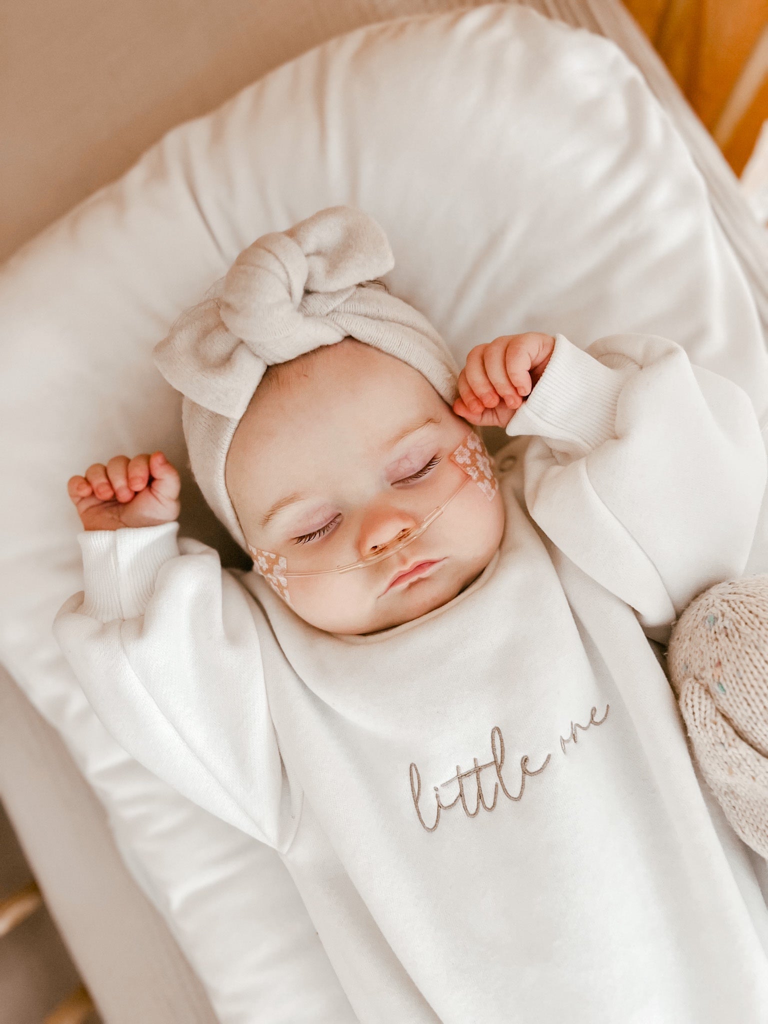 'Little One' neutral baby outfit