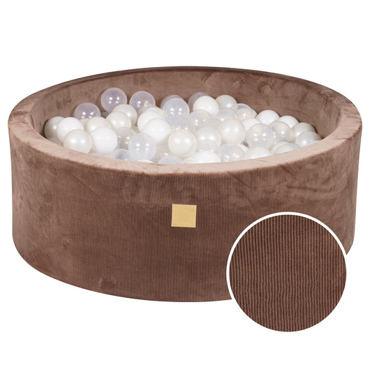 Chocolate Velvet Corduroy Ball Pit | Select Your Own Ball Colours