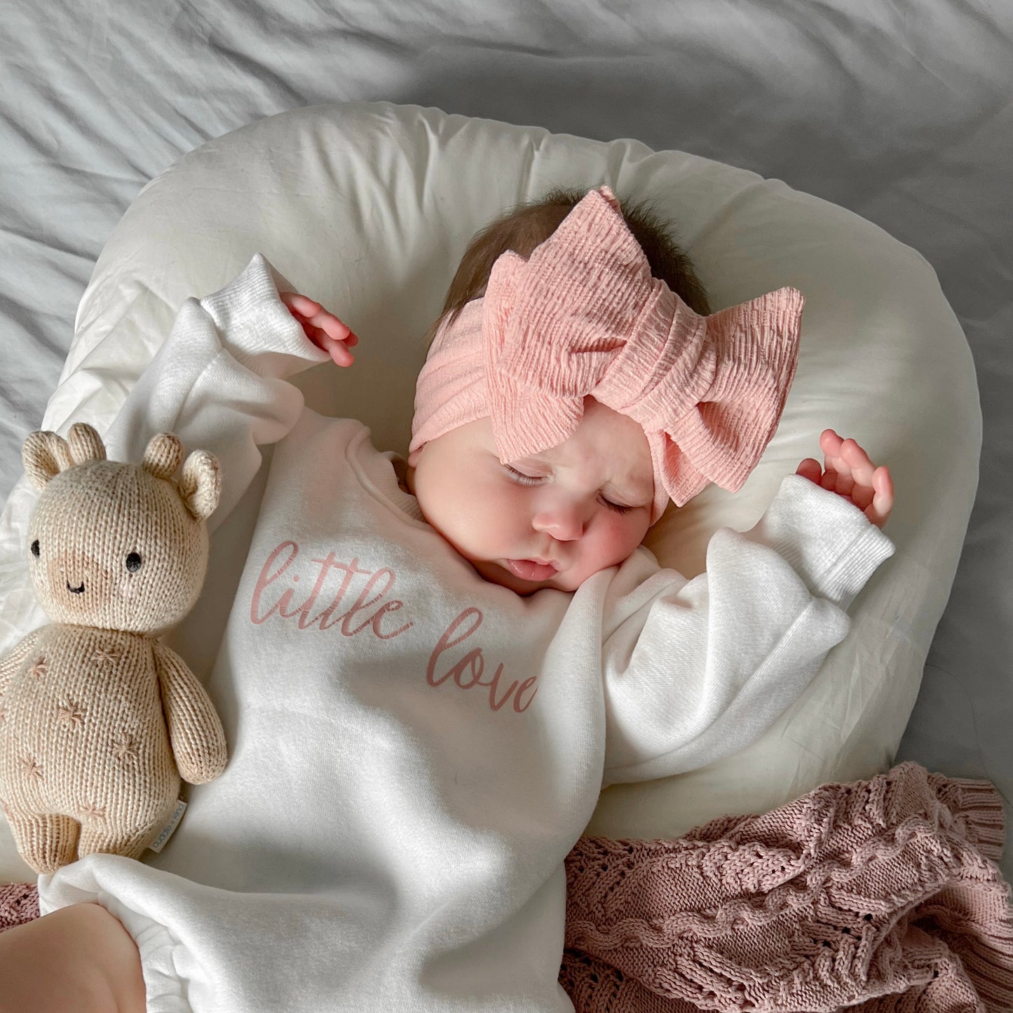 Oversized Topknot Headband | Blush Crinkle