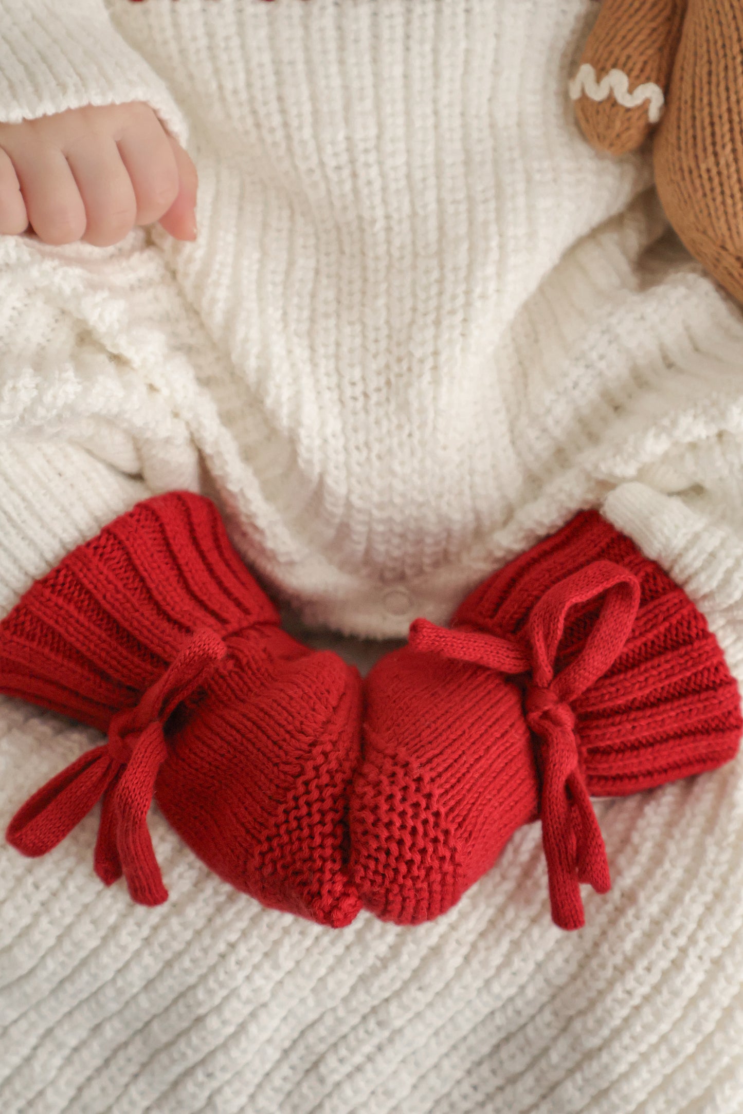 Baby Booties | Chunky Knit | Ruby Red