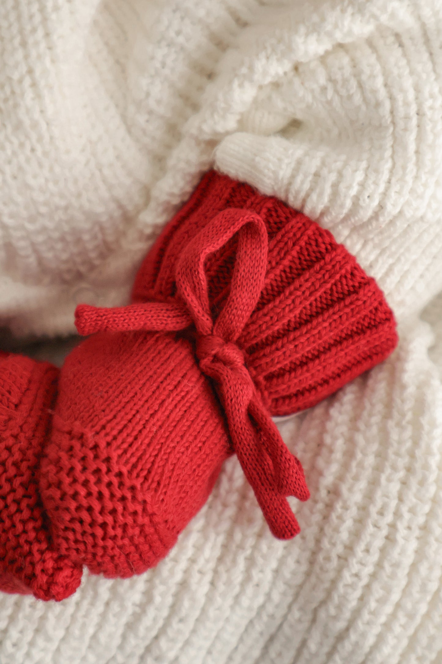 Baby Booties | Chunky Knit | Ruby Red