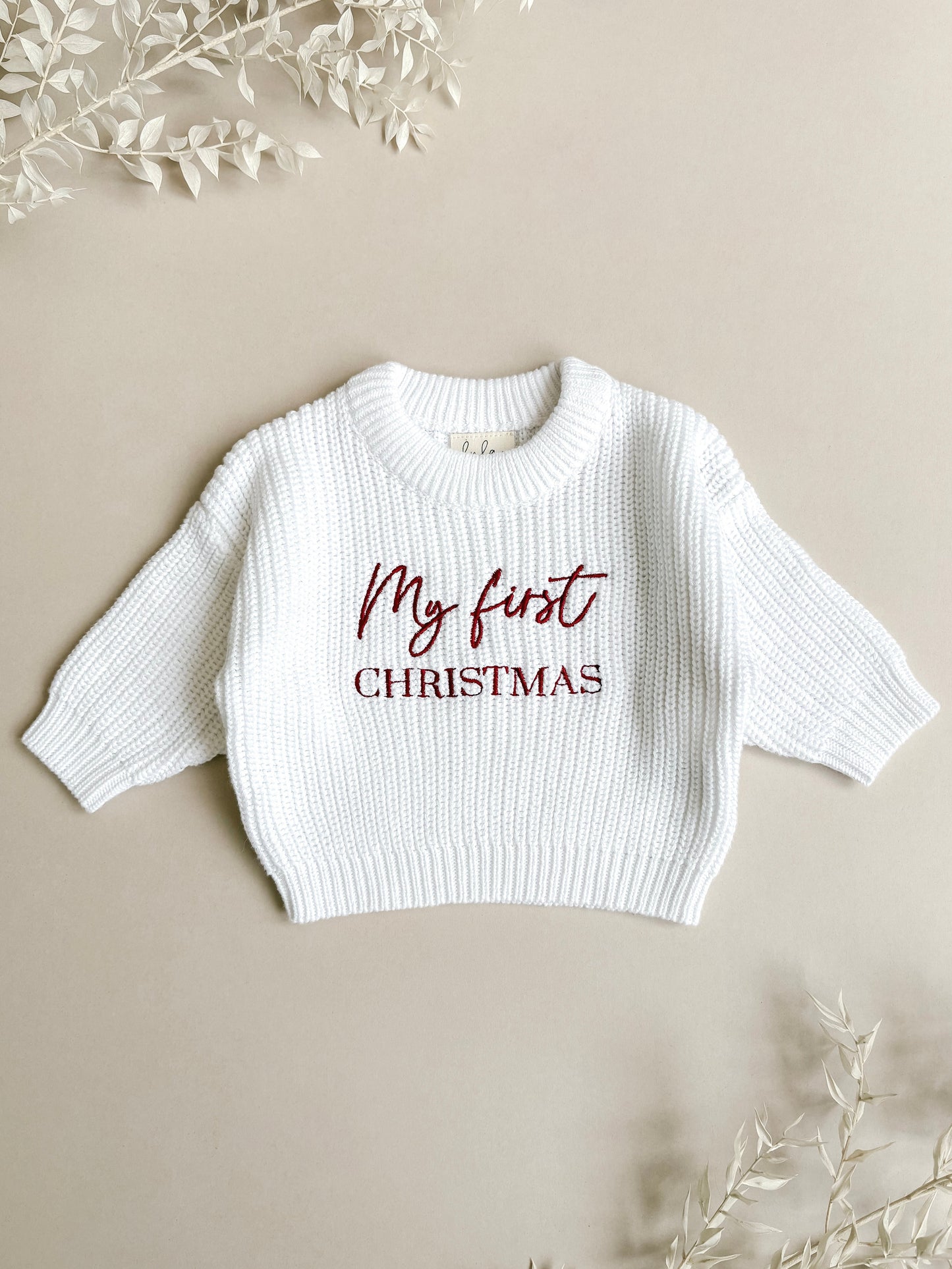 my first Christmas baby jumper