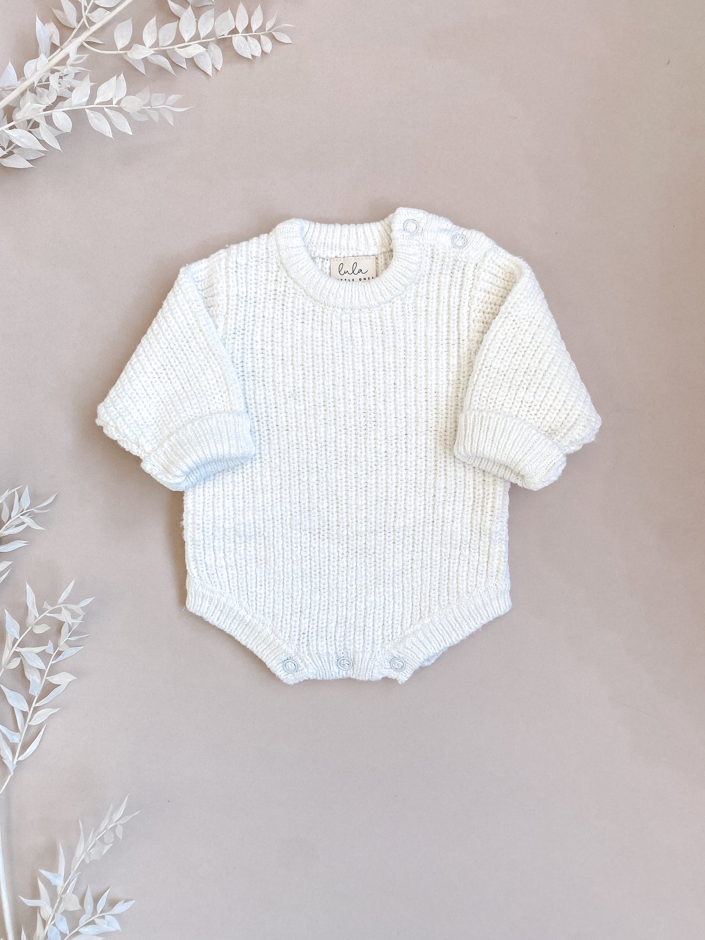 Chunky Knit Romper | Ivory