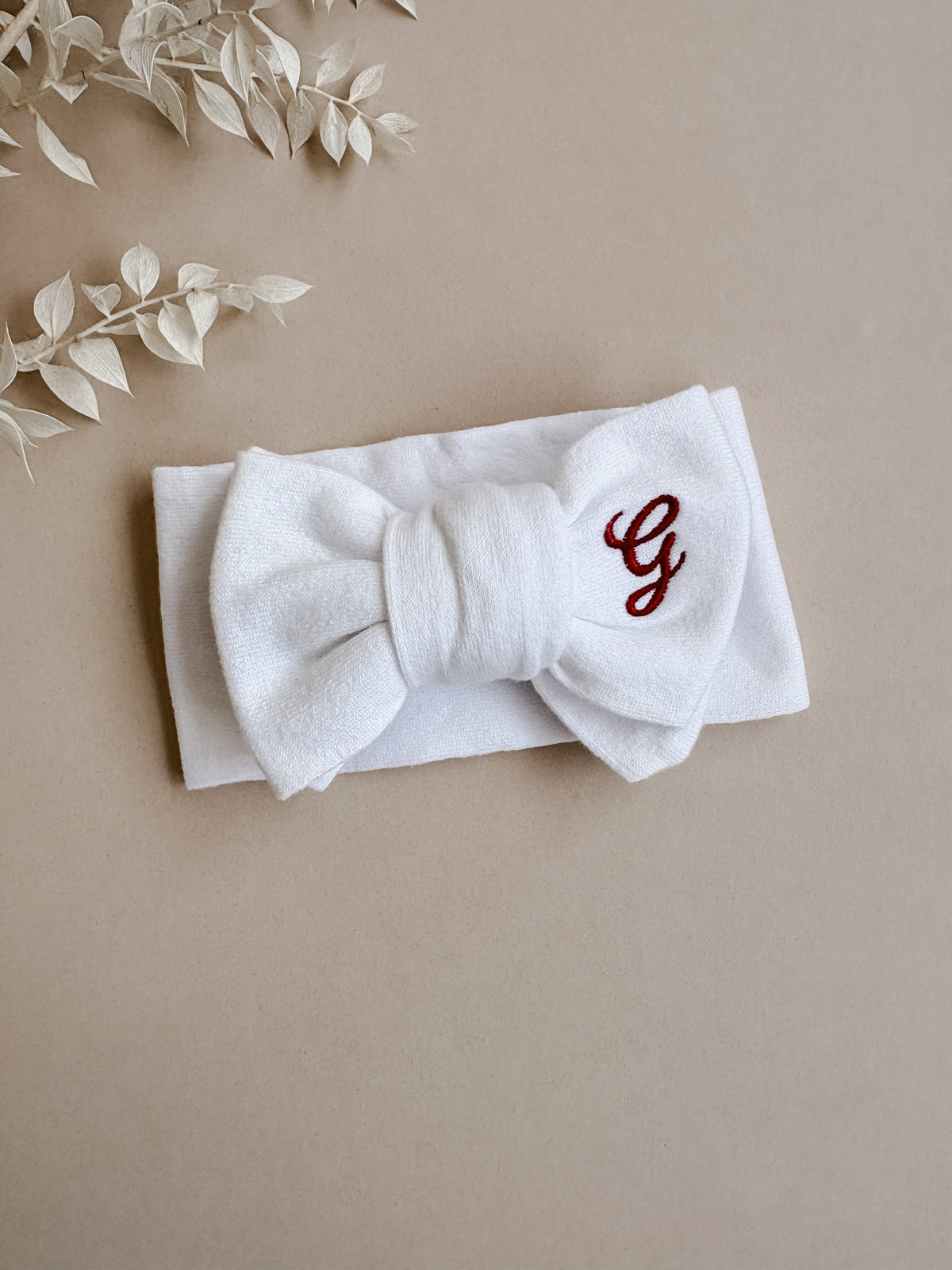 Personalised Knit Oversized Topknot Headband | Milk White