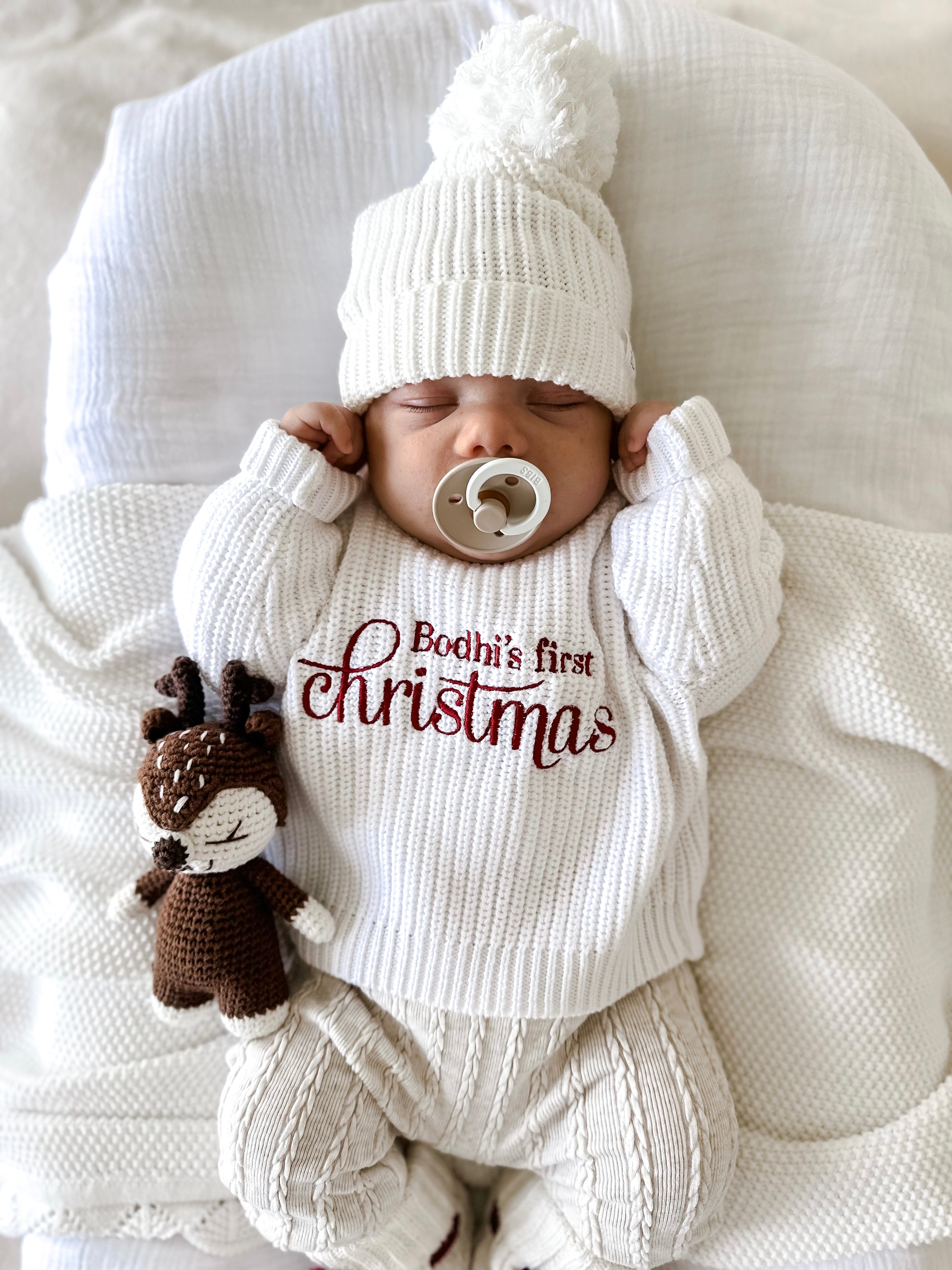 Baby's first christmas jumper on sale