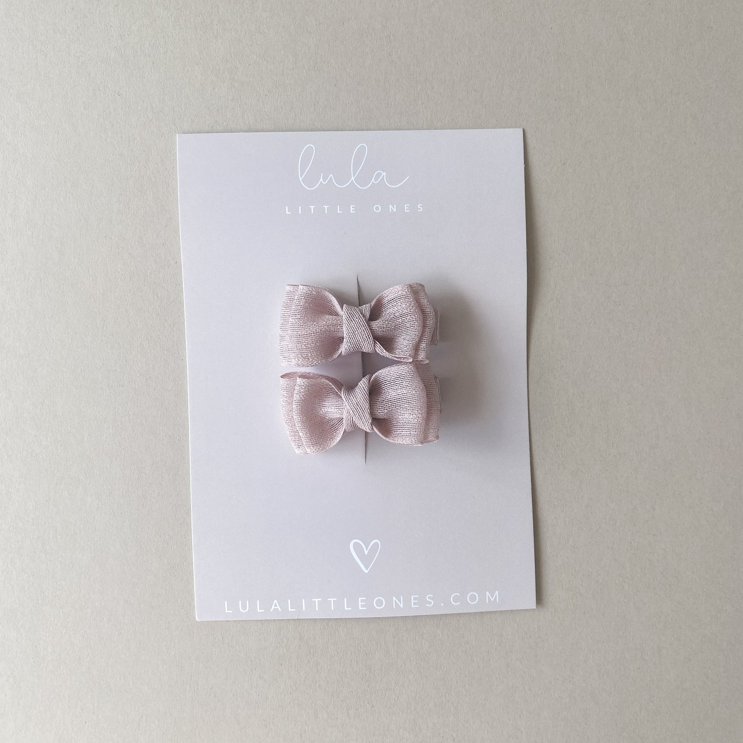 Cotton Bow Hair Clips | Pigtail Set | Lilac