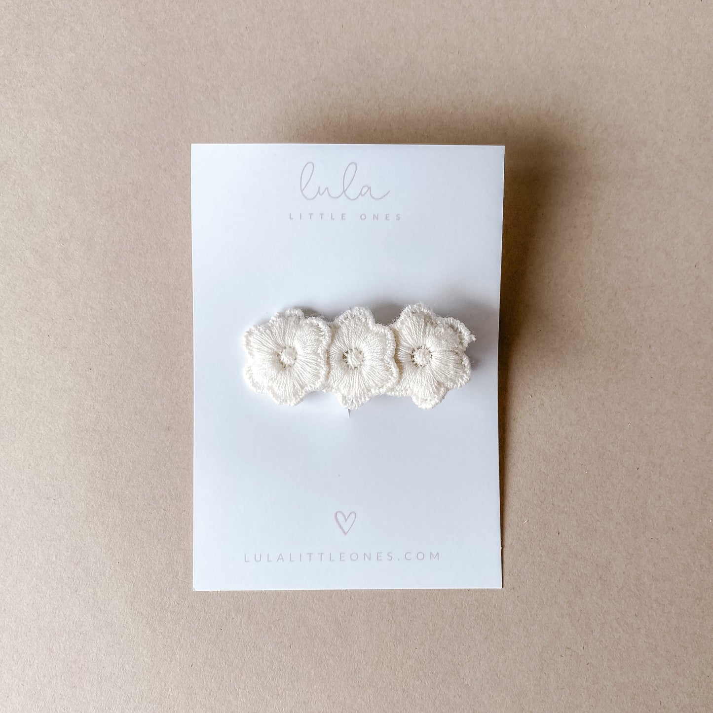 Mini Flower Hair Clip | White Blossom