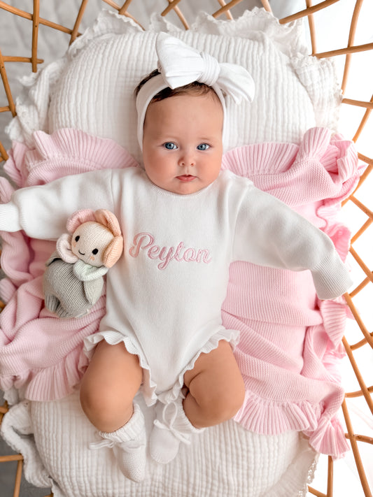 personalised baby clothes - white outfit set