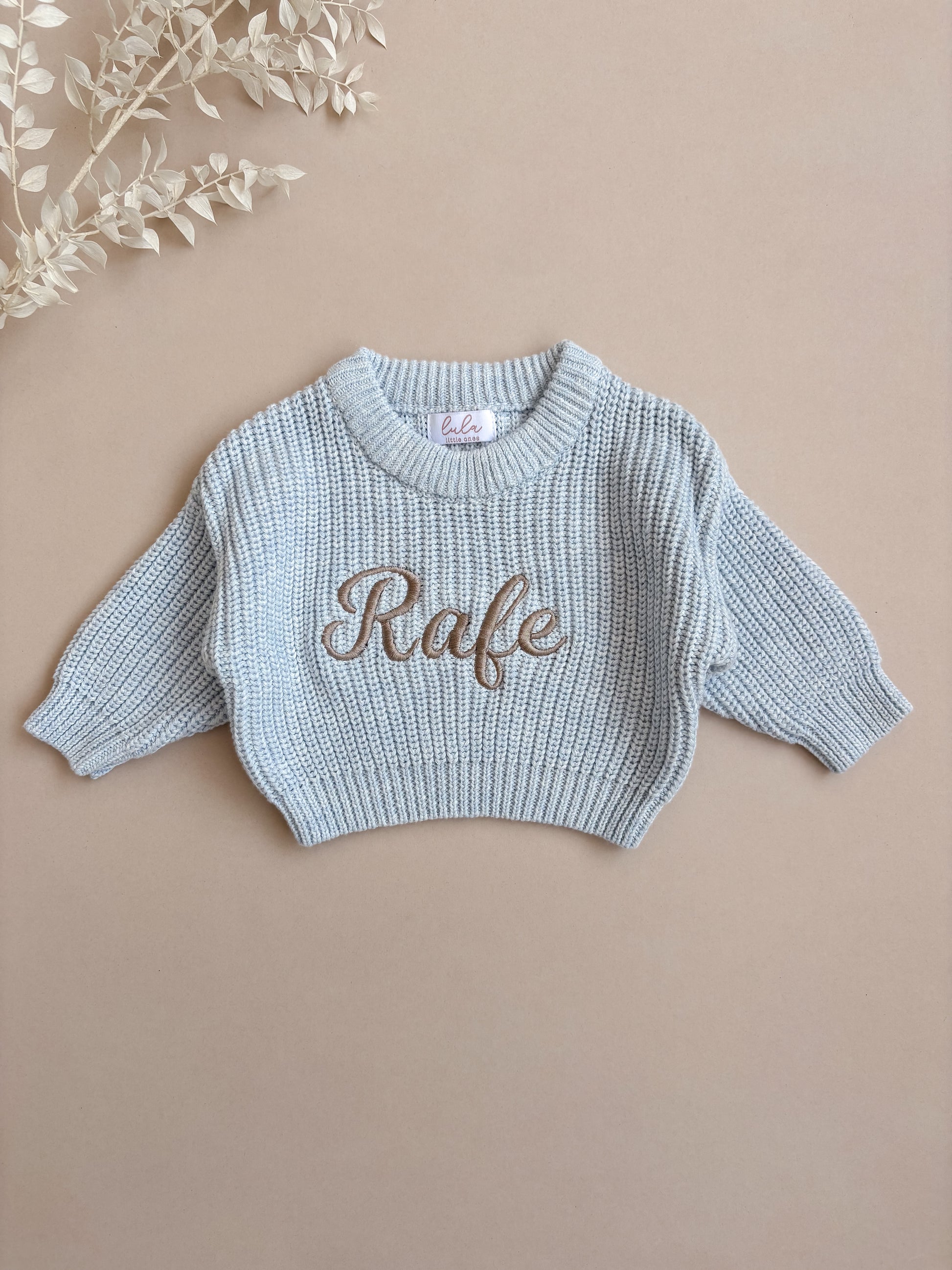 personalised baby jumper 