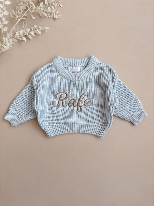 personalised baby jumper 