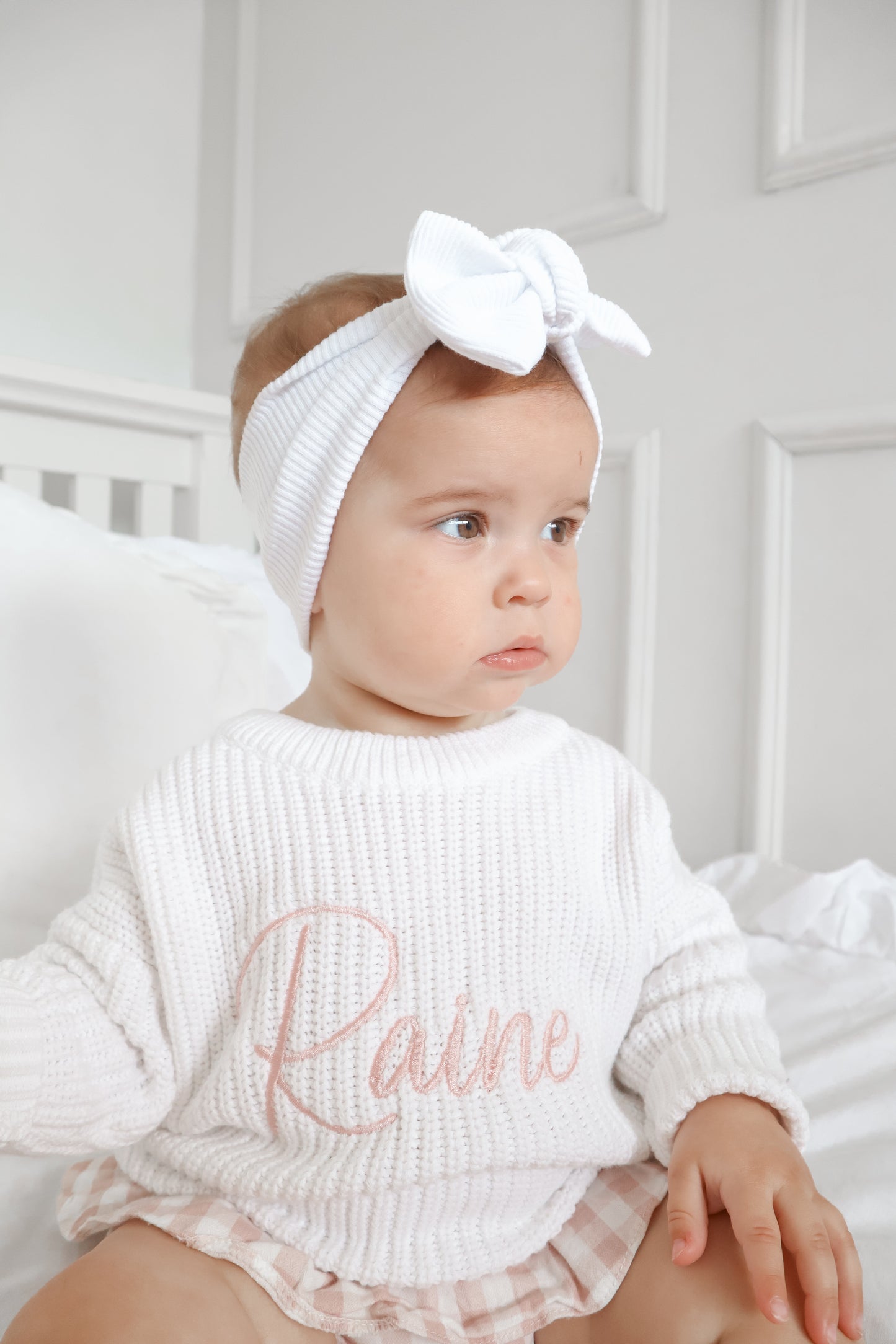 Personalised Chunky Knit Jumper | White