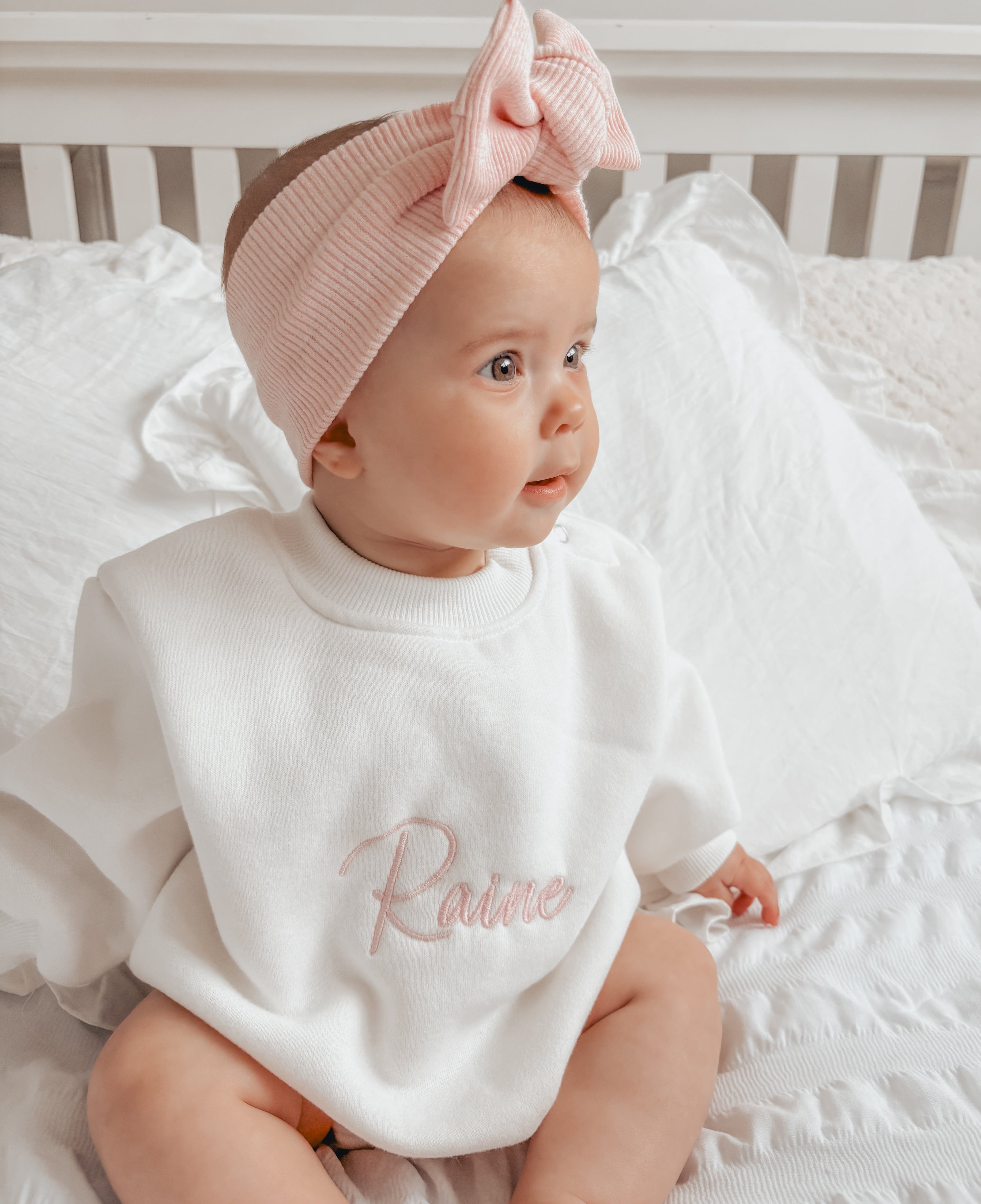 Personalised Baby Clothes Embroidered Name Romper Lula Little Ones