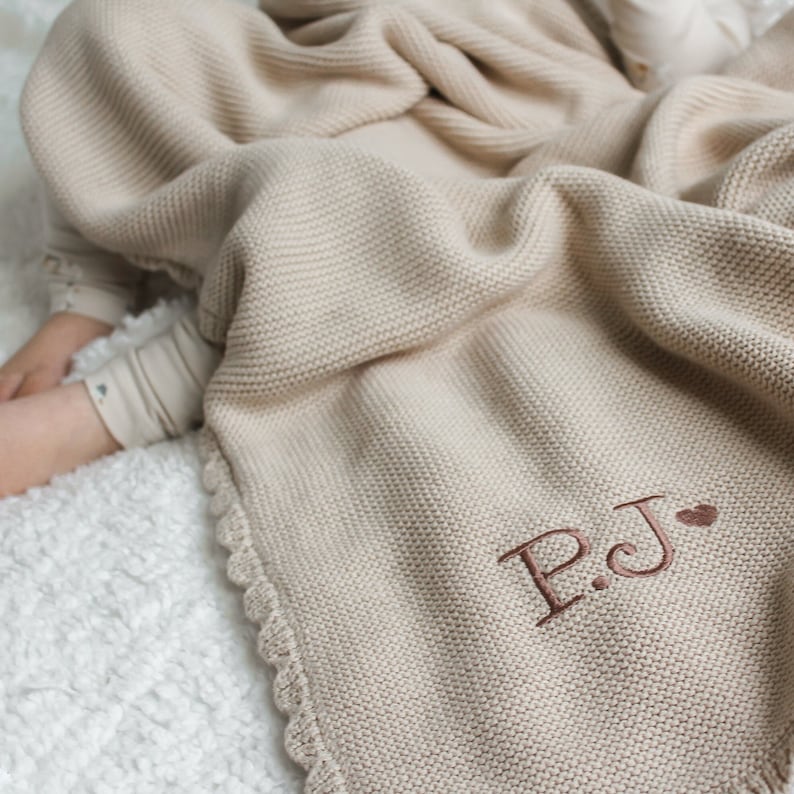 personalised baby heirloom blanket