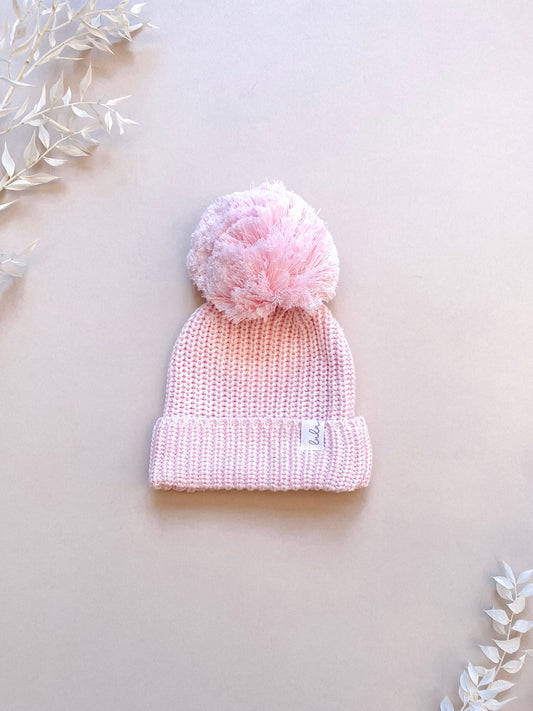 Chunky Knit Baby Hat | Blossom Pink