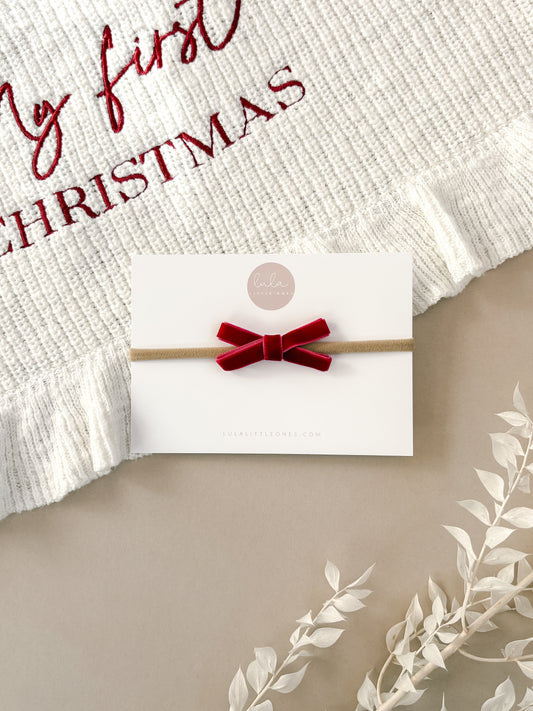 red bow - baby headband