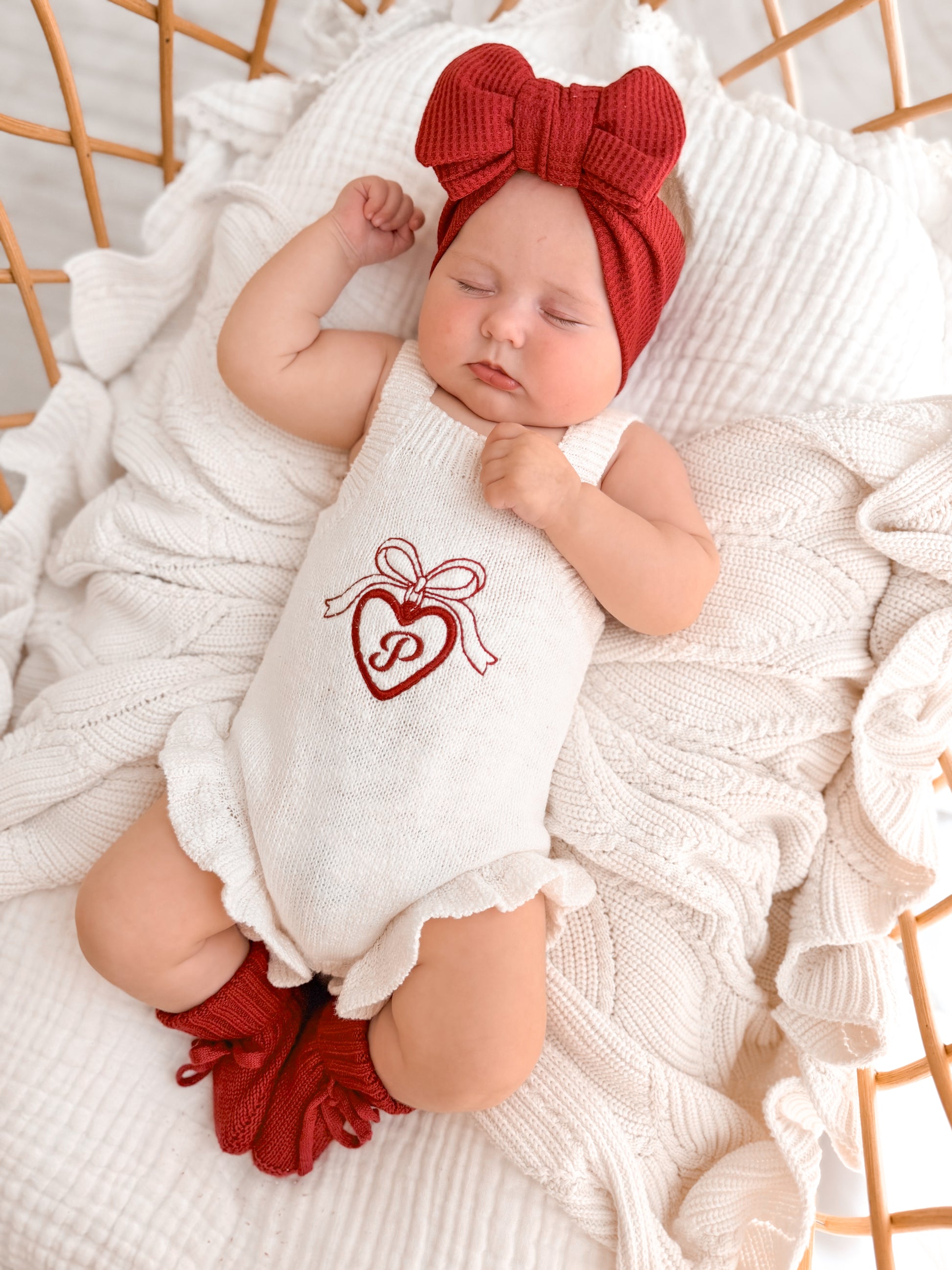 personalised baby romper - with heart locket embroidered