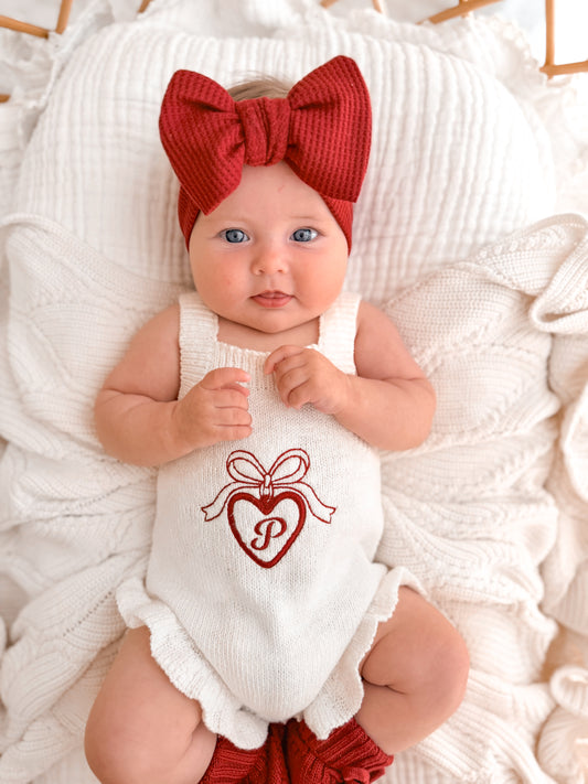 personalised baby romper - with heart locket