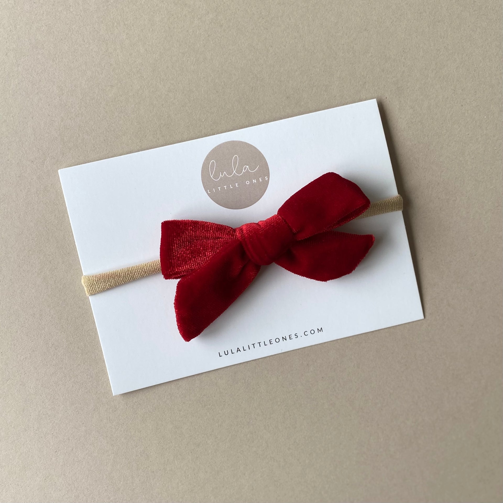 Ribbon Baby Christmas Bow Headband Baby Velvet Bow