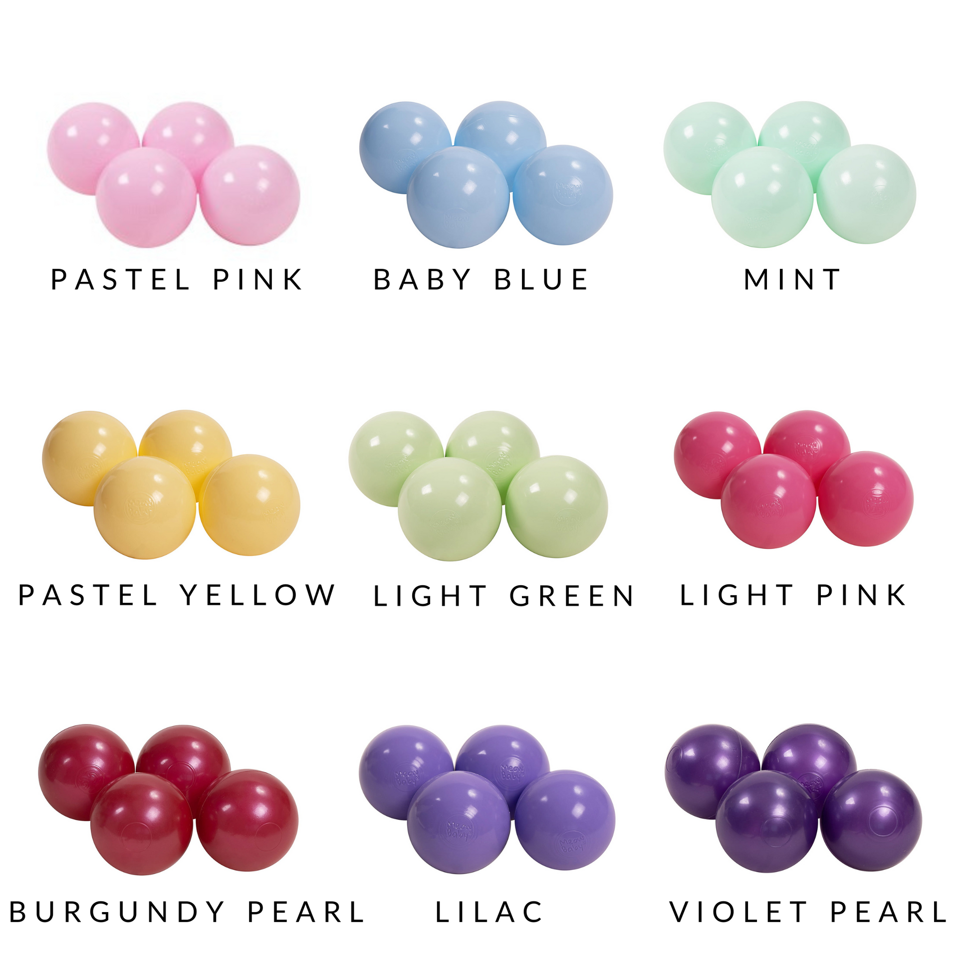 Meowbaby White Boucle Ball Pit with 200 Balls Select Your Own