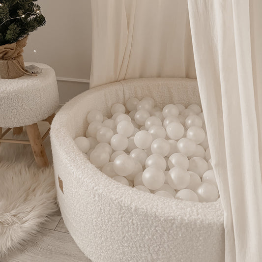 Meowbaby White  Boucle Baby Ball Pit