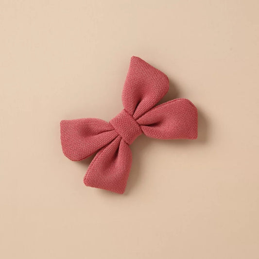 Rose Pink Bow Clip