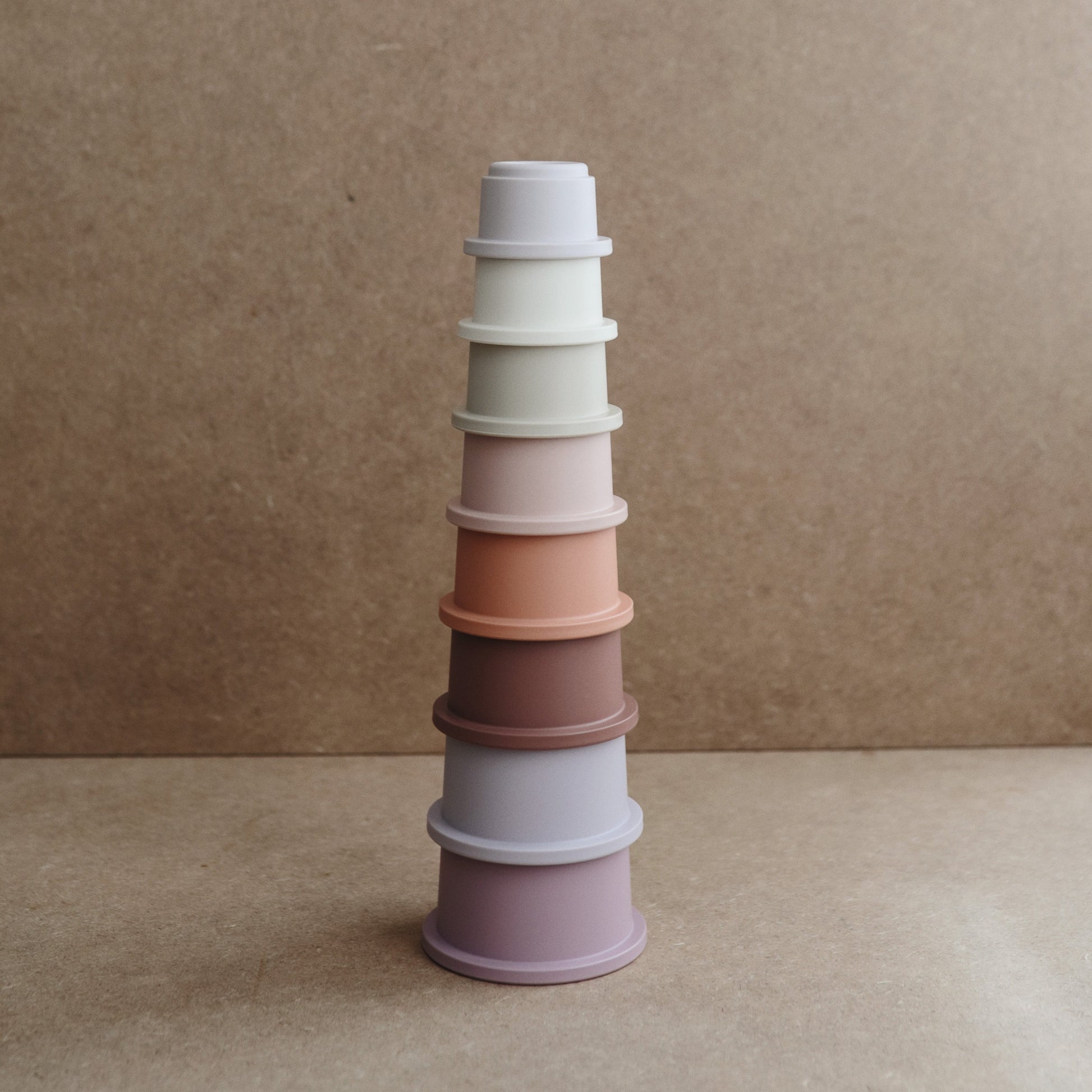Mushie Stacking Cups Tower Toy - Petal
