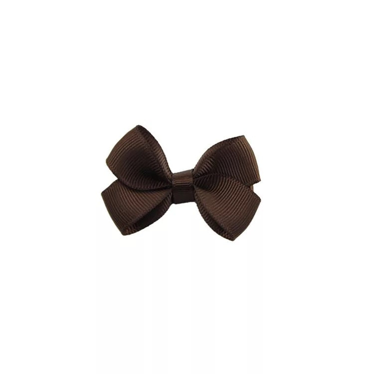 Dark Chocolate Ribbon Bow Clip