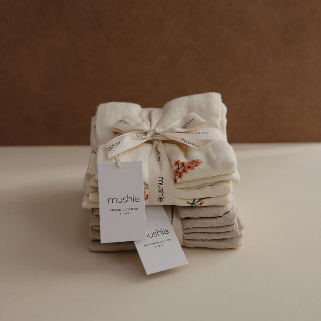 Mushie Muslin Cloth - 3 Pack - Flowers